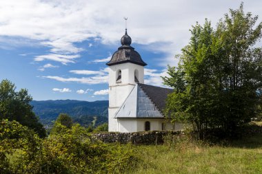 Historic church of saint Katarina near the tourist town of Bled, Slovenia