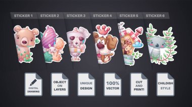 Etiket - koala, panda, köpek, köpek, köpek, tuvalet, boğa, öküz, ayı, orman, tavşan, tavşan, köpek, köpek, köpek, pug