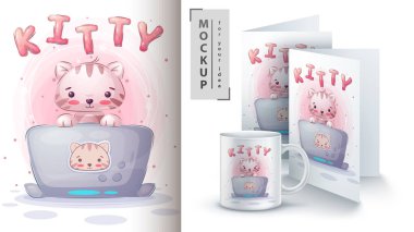 Cat, defter posteri ve satış bölümünde çalışıyor..