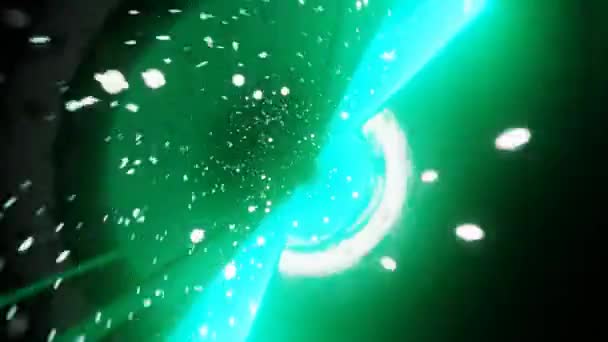 Voyage Abstrait Boucle Transparente Dans Tunnel Spatial Extérieur Sans Fin — Video