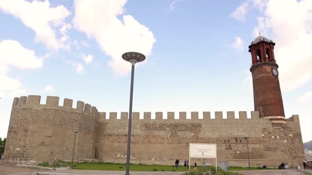 Zamek Erzurum Turecku Erzurum Kalesi Turcja Podróżuje Erzurum Podróży Islamski — Wideo stockowe