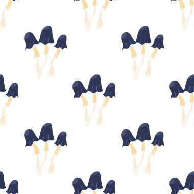 Elle çizilmiş mantarsız desen. Doodle vektör çizimi. Dekoratif baskı.