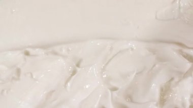 Sıvı krem, beyaz kozmetik doku. Kaplama, karalama geçmişi. Organik kozmetik, ilaç. Üst Manzara. 4K
