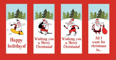 Bir dizi Noel çizimi..