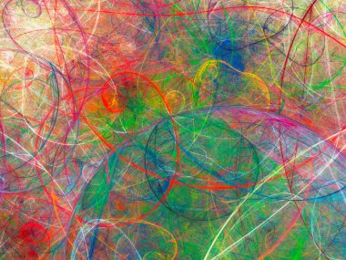 gökkuşağı soyut fraktal arkaplan 3d oluşturma