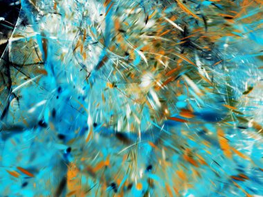 mavi soyut fraktal arkaplan 3d oluşturma