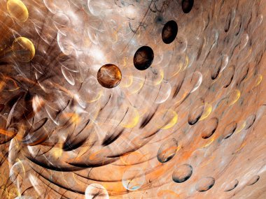 kahverengi soyut fraktal arkaplan 3d oluşturma