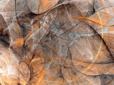 kahverengi soyut fraktal arkaplan 3d oluşturma