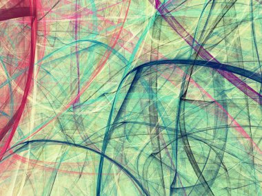 mavi ve kırmızı soyut fraktal arkaplan 3d görüntüleme