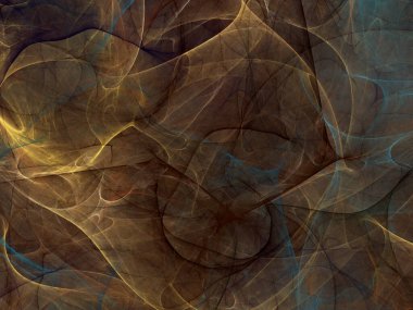 kahverengi soyut fraktal arkaplan 3d oluşturma