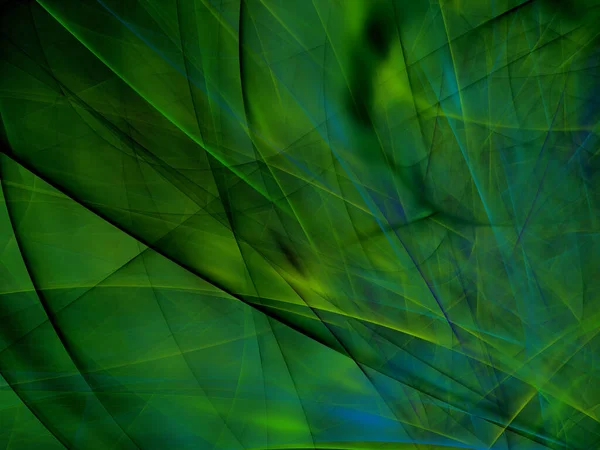 Verde Abstrato Fractal Fundo Renderização — Fotografia de Stock