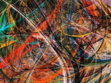 soyut kaotik fraktal arkaplan 3B oluşturma