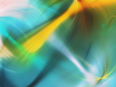 mavi ve sarı soyut fraktal arkaplan 3d görüntüleme