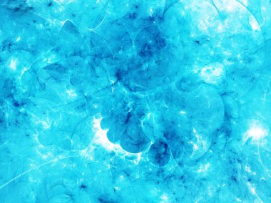 mavi soyut fraktal arkaplan 3d oluşturma