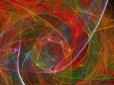 soyut kaotik fraktal arkaplan 3B oluşturma