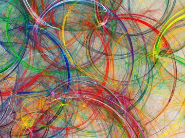 gökkuşağı soyut fraktal arkaplan 3d oluşturma