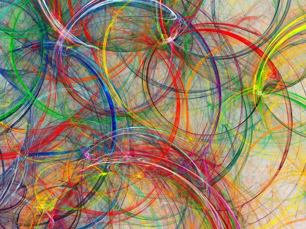 gökkuşağı soyut fraktal arkaplan 3d oluşturma