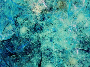 mavi soyut fraktal arkaplan 3d oluşturma