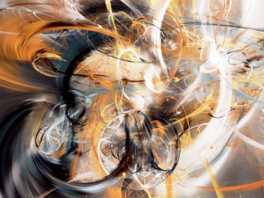 kahverengi soyut fraktal arkaplan 3d oluşturma