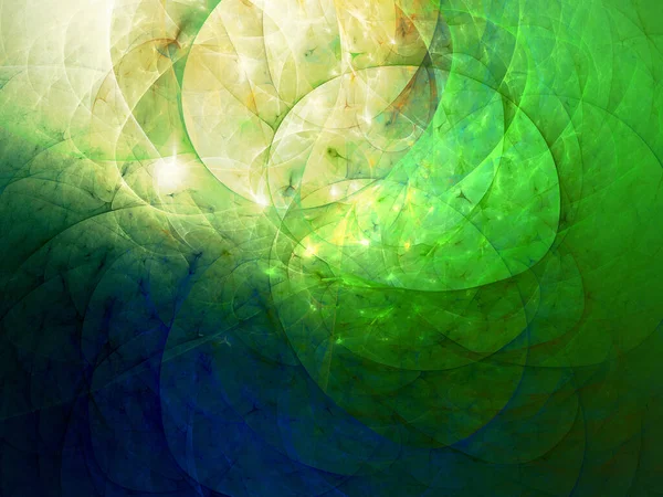 Blue Green Abstract Fractal Background Rendering — Stock Photo, Image