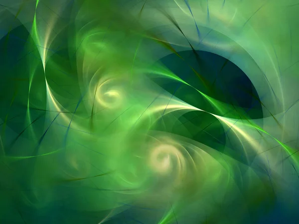Green Abstract Fractal Background Rendering — Stock Photo, Image