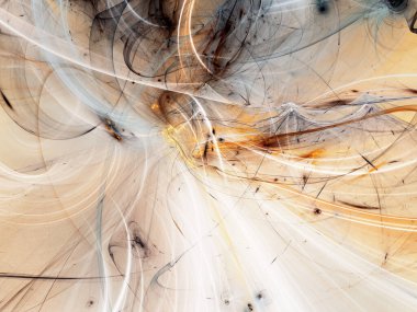 kahverengi soyut fraktal arkaplan 3d oluşturma