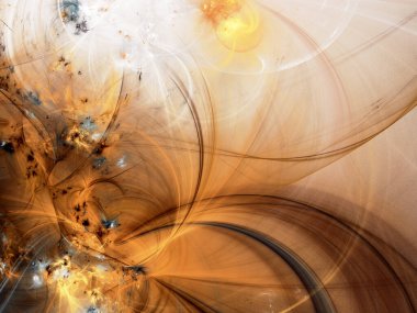 kahverengi soyut fraktal arkaplan 3d oluşturma