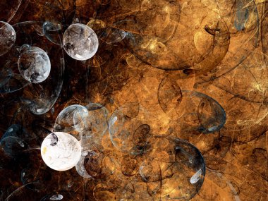 kahverengi soyut fraktal arkaplan 3d oluşturma