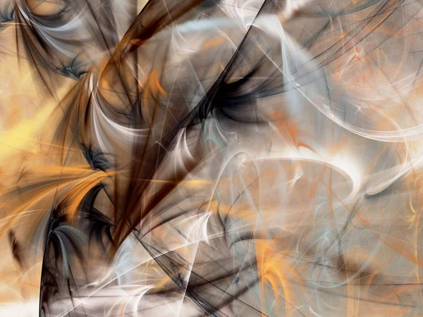 ブラウン抽象的フラクタル背景3Dレンダリング — ストック写真