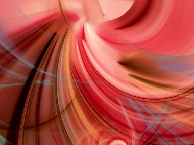 kırmızı soyut fraktal arkaplan 3d oluşturma