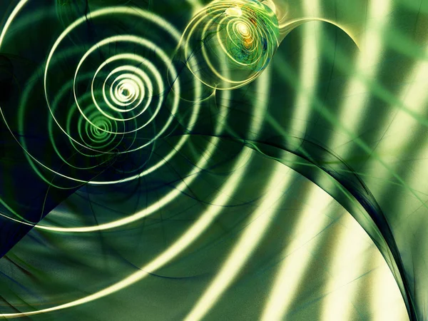 Green Abstract Fractal Background Rendering — Stock Photo, Image