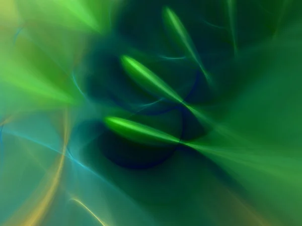 Fondo Fractal Abstracto Verde Representación —  Fotos de Stock