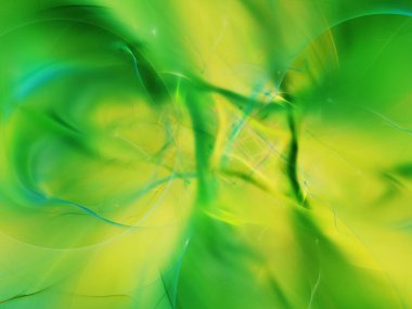 yeşil Soyut Fraktal arka plan 3d render