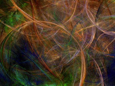 kahverengi soyut fraktal arkaplan 3d oluşturma