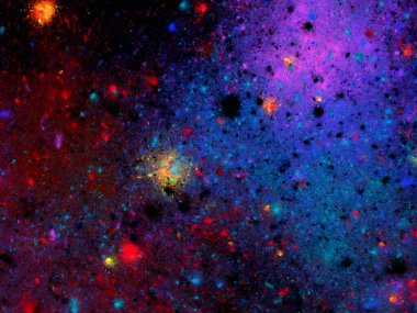 mavi ve kırmızı soyut fraktal arkaplan 3d görüntüleme