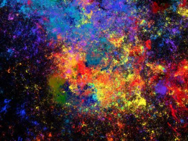 gökkuşağı soyut fraktal arkaplan 3d oluşturma