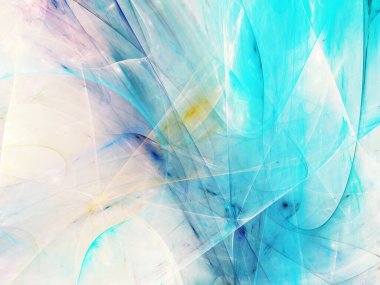 mavi soyut fraktal arkaplan 3d oluşturma