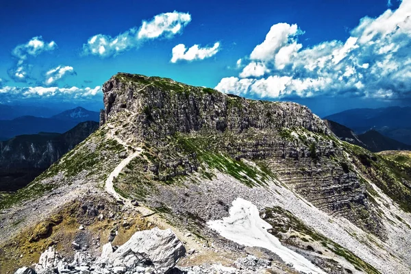 Vista Panorámica Del Pico Pasubio Dente Italiano Austriaco Veneto Italia —  Fotos de Stock