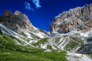 Principe dağ geçidi, Cantinaccio Dolomite, Val Di Fassa, Trentino alto Adige, İtalya