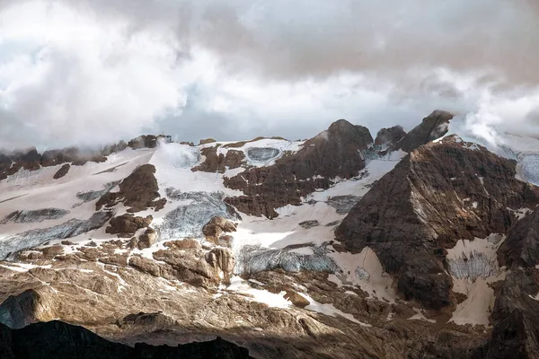 Forcella Pordoi Climb Piz Boe Sellaronda Unesco Dolomite Trentino Alto —  Fotos de Stock