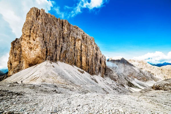 Cantinaccio Horský Vrchol Panorama Val Fassa Dolomite Trentino Alto Adige — Stock fotografie