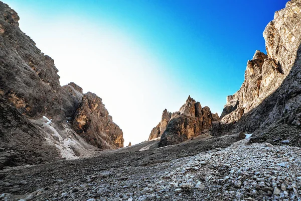 Forcella Diavolo View Cadini Misurina Bonacossa Ferrata Italské Dolomity Alpy — Stock fotografie