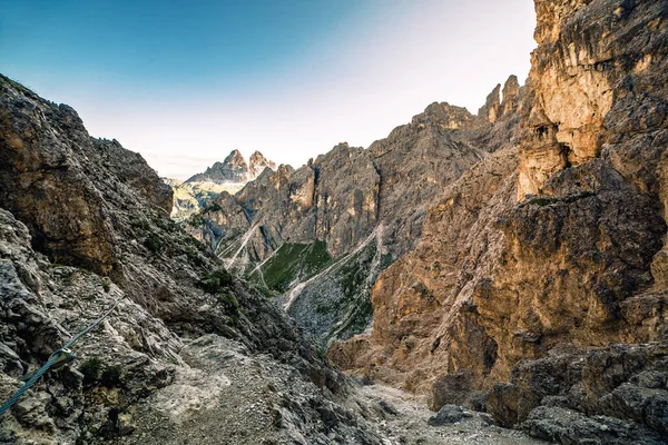 Paisaje Único Tre Cime Cadini Misurina Alpes Dolomitas Italia — Foto de Stock