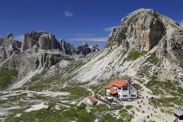 Locatelli Dağı mülteci panoraması Tre cime, Trentino Dolomite Alpleri