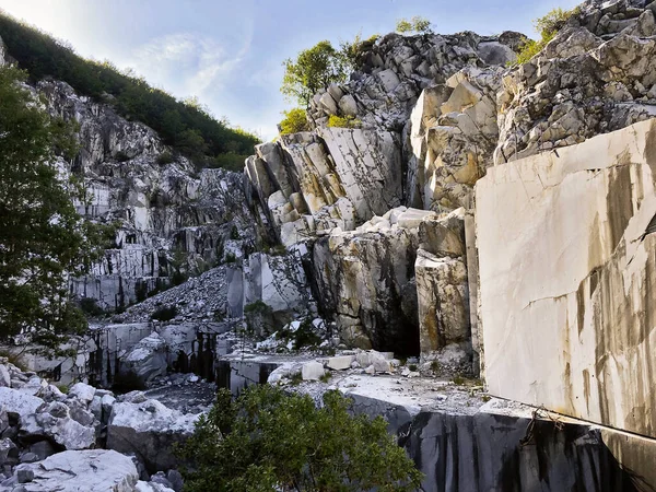 Итальянские Пещеры Белого Мрамора Апуанских Альпах Лукка Тоскана Италия — стоковое фото