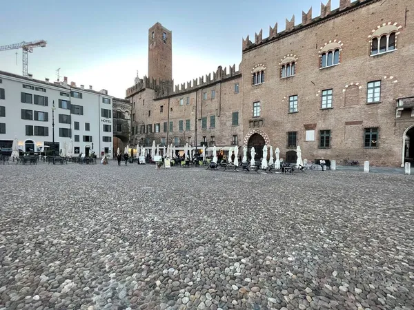Piazza Sordello Historical Palaces Mantova Italy Lombardia — Stock Photo, Image