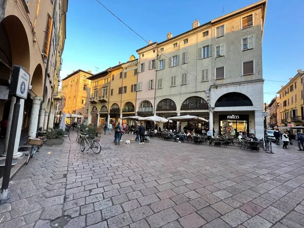Mantova Lombardia Italien Oktober 2021 Mantua Überfülltes Stadtzentrum Der Hauptfußgängerstraße — Stockfoto