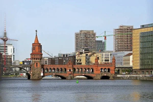 Puente Oberbaum Sobre Río Spree Alemania Berlín — Foto de Stock