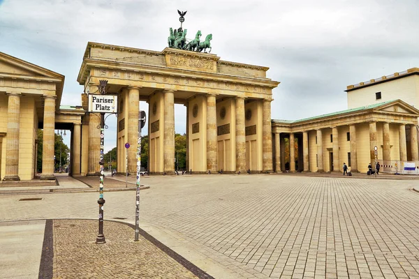 Pariser Platz Och Brandenburg Tor Berlin Tyskland — Stockfoto