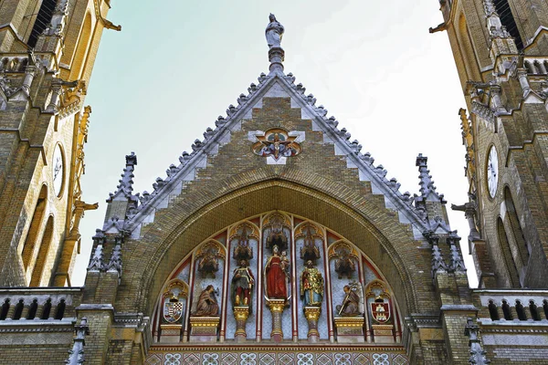 Budapest Saint Elisabeth Church Front View Details Угорщина — стокове фото